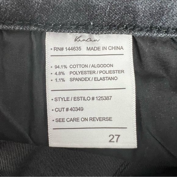 KanCan Junior Women’s Dark Gray Jeans Sz 27 (7) Distressed/Ripped Raw Hems/Waist - Picture 7 of 13